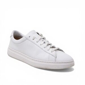 BOSS Mens Kieran Sneakers White Leather Low Top Lace Up 50548716 Size 41EU - 8US